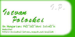 istvan poloskei business card